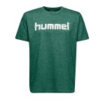 Hummel Cotton T-Shirt Logo Kids Grün F6140