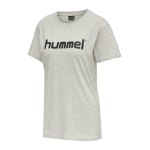 Hummel Cotton T-Shirt Logo Damen Schwarz F2001