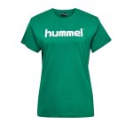 Hummel Cotton T-Shirt Logo Damen Grün F6140