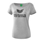 Erima Essential T-Shirt Damen Grau Schwarz