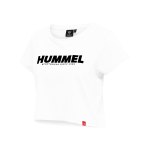 Hummel Legacy Cropped T-Shirt Damen Weiss F9001
