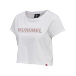 Hummel Legacy Cropped T-Shirt Damen Weiss F9001