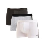 adidas Active Flex Cotton Trunk Boxershort 3er Pack Weiss Grau Schwarz F908