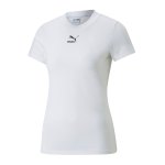 PUMA Classics Slim T-Shirt Damen Weiss F02