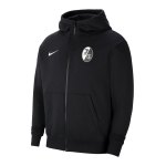 Nike SC Freiburg Fleece Kapuzenjacke Kids Schwarz F010