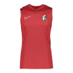 Nike SC Freiburg Trainingsshirt ärmellos Rot F657