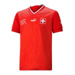 PUMA Schweiz Trikot Home WM 2022 Kids Rot F01