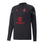 PUMA AC Mailand 1/4 Zip Top Sweatshirt Rot Schwarz F09