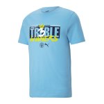 PUMA Manchester City Triple-Sieger T-Shirt Kids Blau F04