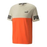 PUMA Power Colorblock T-Shirt Beige F64