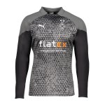PUMA Borussia Mönchengladbach Fleece Sweatshirt mit Sponsor Grau Weiss F01