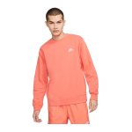 Nike Club Crew Sweatshirt Orange Weiss F734