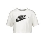 Nike Essential Cropped T-Shirt Damen Schwarz F010