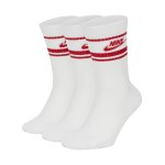 Nike Essential Socken 3er Pack Weiss Rot F102