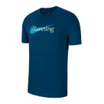 Nike Dri-FIT T-Shirt Running Blau Schwarz F481