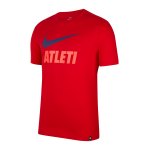 Nike Atletico Madrid Swoosh Club T-Shirt Rot F611