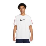 Nike Repeat T-Shirt Grau Weiss F040