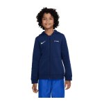 Nike Frankreich Kapuzenjacke Kids Blau F410