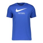Nike Swoosh Soccer T-Shirt Kids Blau Weiss F481