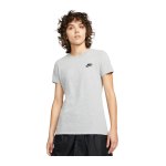 Nike Club T-Shirt Damen Grau Schwarz F063