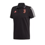 adidas Juventus Turin Poloshirt Schwarz Grau