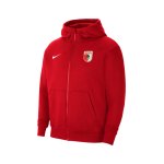 Nike FC Augsburg Fleece Kapuzenjacke Kids Rot F657