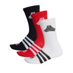 adidas FS 3S Crew Socks Socken Weiss Schwarz Rot