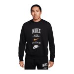 Nike Club Fleece Crew Sweatshirt Schwarz F010
