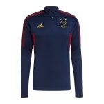 adidas Ajax Amsterdam HalfZip Sweatshirt Blau