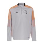 adidas Juventus Turin HalfZip Sweatshirt Kids Grau