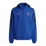 adidas Real Madrid Allwetter Kapuzenjacke Blau