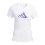 adidas Logo Graphic T-Shirt Running Damen Weiss