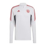 adidas FC Bayern München HalfZip Sweatshirt Weiss