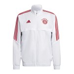 adidas FC Bayern München Prematch Jacke 2022/2023 Weiss
