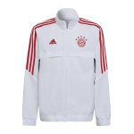 adidas FC Bayern München Prematch Jacke 2022/2023 Kids Weiss