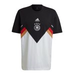 adidas DFB Deutschland Icon T-Shirt Schwarz Weiss