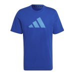 adidas Three Bar Future Icons T-Shirt Blau