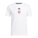 adidas Manchester United Travel T-Shirt Weiss