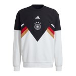 adidas DFB Deutschland Icon Crew Sweatshirt Schwarz Weiss