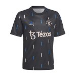 adidas Manchester United Prematch Shirt 2022/2023 Kids Schwarz Blau