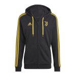 adidas Juventus Turin DNA Kapuzenjacke Schwarz