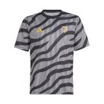 adidas Juventus Turin Prematch Shirt 2023/2024 Schwarz Weiss