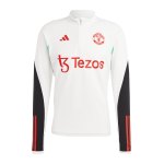 adidas Manchester United HalfZip Sweatshirt Weiss