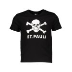 FC St. Pauli T-Shirt Totenkopf Kinder Schwarz