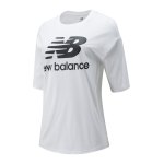 New Balance Ess Stacked Logo T-Shirt Damen FWK